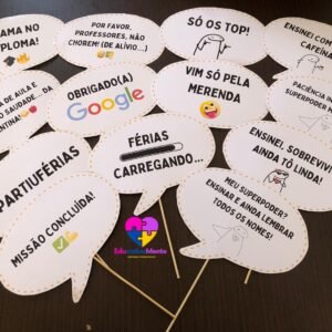Plaquinhas Divertidas para a Aula da Saudade
