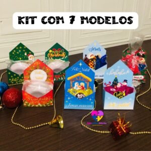 Lembrancinha Caixa Natalina - Kit com 7 Modelos