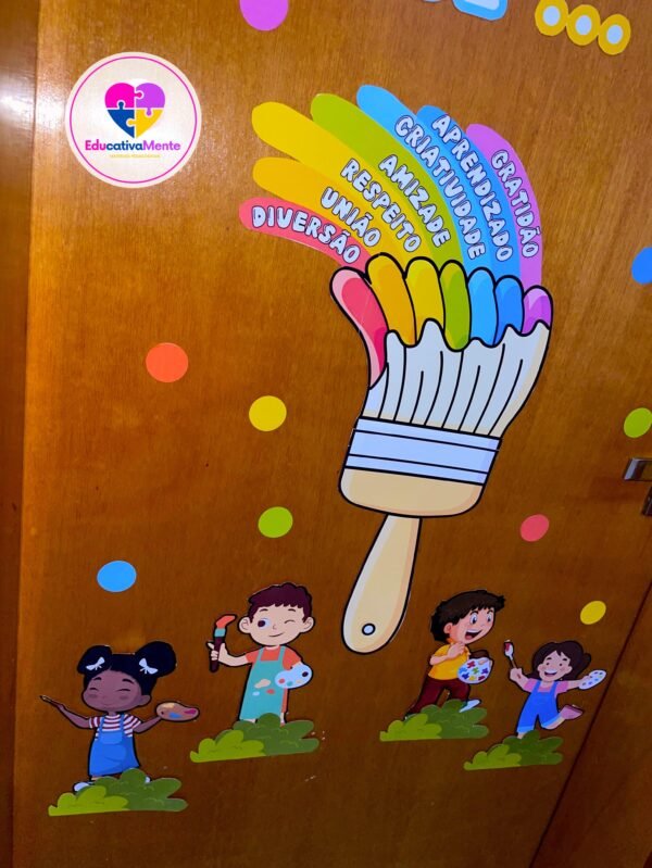 Painel Bem-Vindos - Pintando Novos Começos - VERSÃO PARA PORTA - Imagem 4