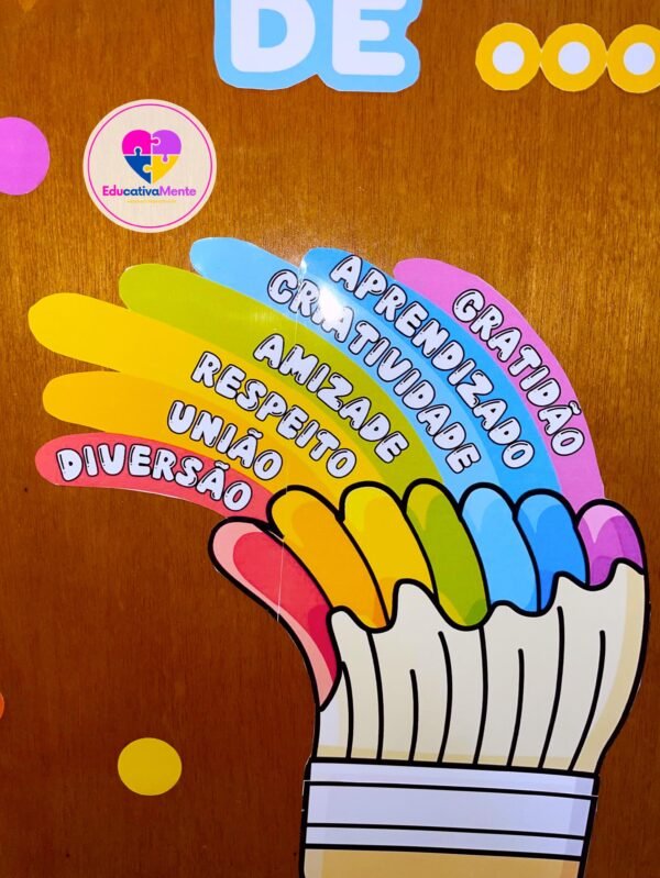 Painel Bem-Vindos - Pintando Novos Começos - VERSÃO PARA PORTA - Imagem 3