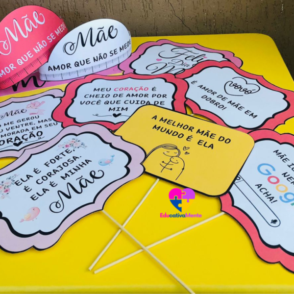 KIT DIA DAS MÃES - PLAQUINHAS + COROA