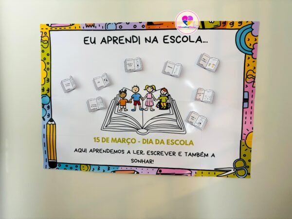 PAINEL COLABORATIVO + LEMBRANCINHA - DIA DA ESCOLA - Imagem 2