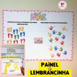 Kit Painel + Lembrancinha para o Dia das Mães