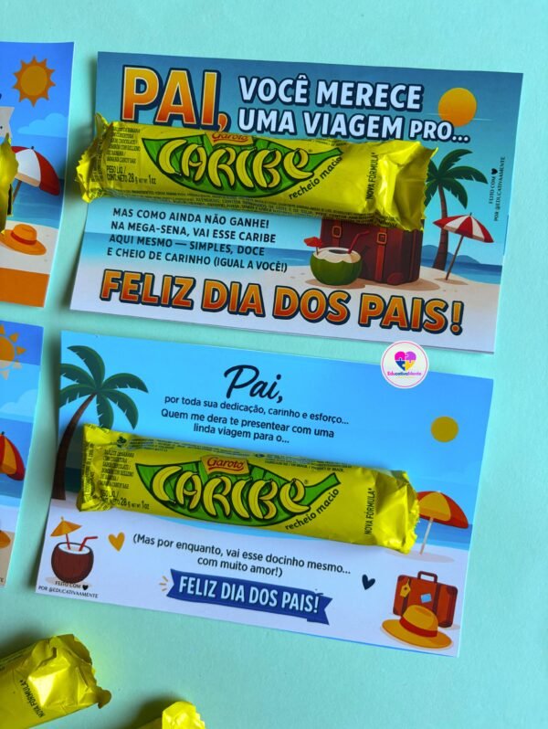 Kit Cartões Dia dos Pais – Caribe - Imagem 2