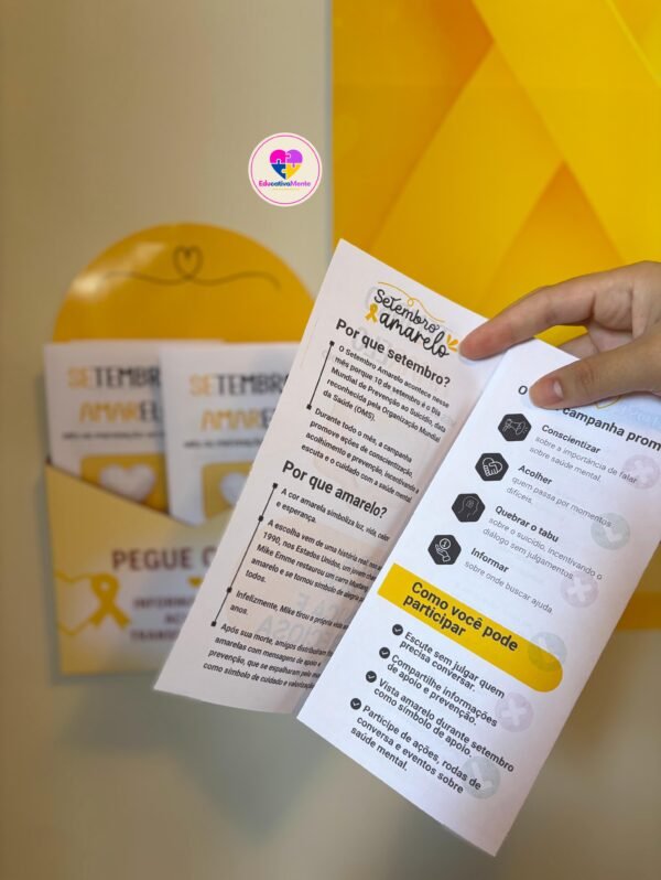 Kit Setembro Amarelo  - Um gesto seu pode mudar o dia de alguém ð - Imagem 5